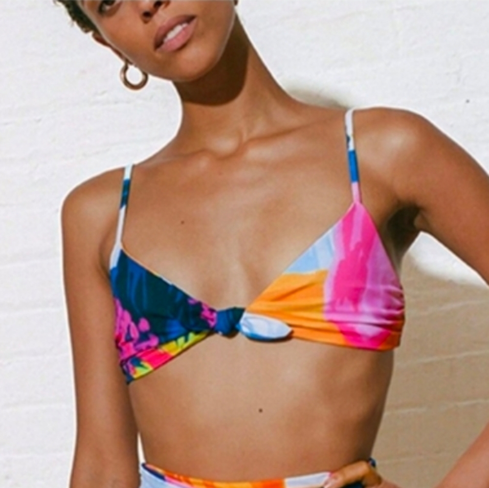 NWT Mara Hoffman Carla Bikini Top Swimsuit‎ -